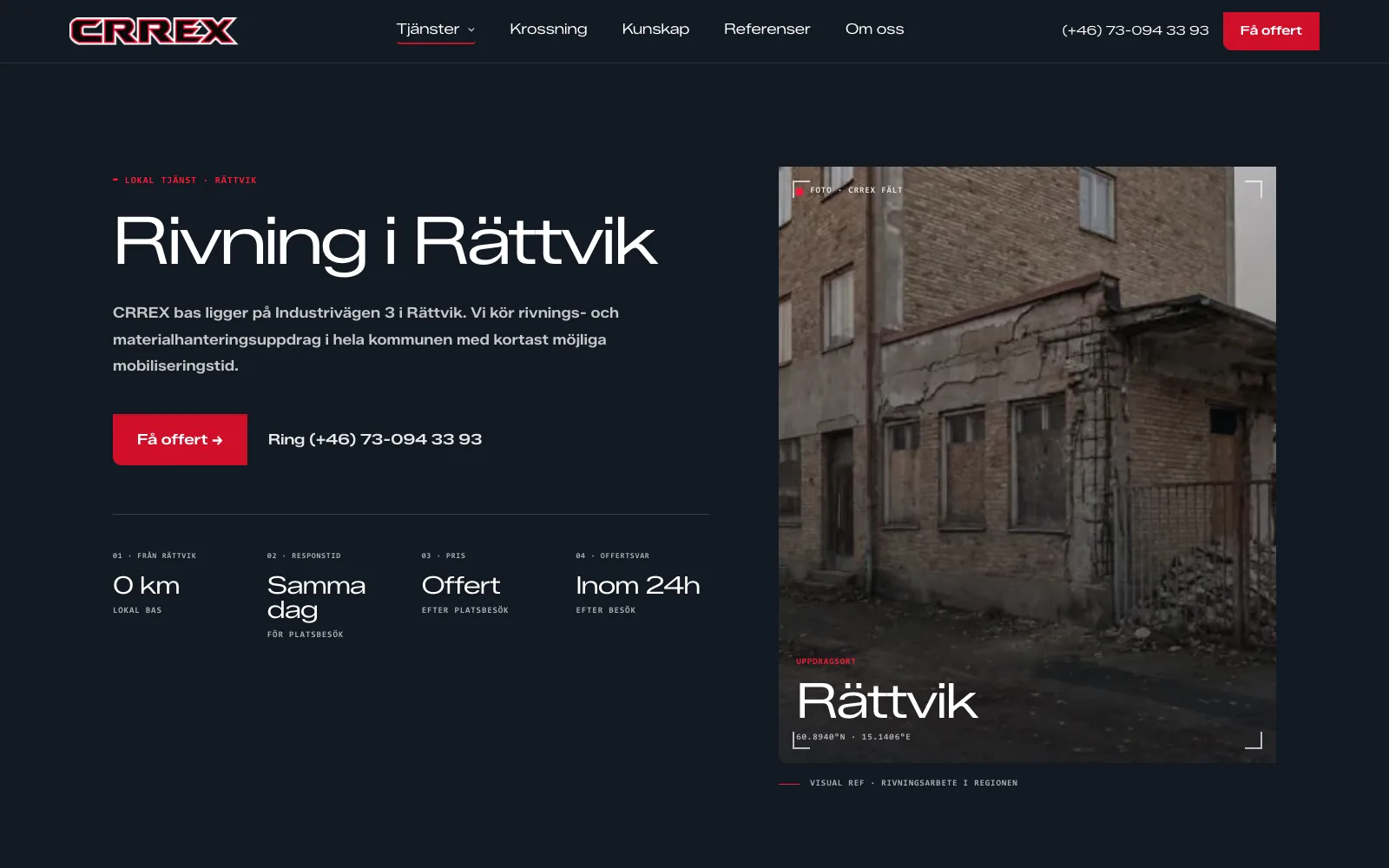 Ortssidan för rivning i Rättvik