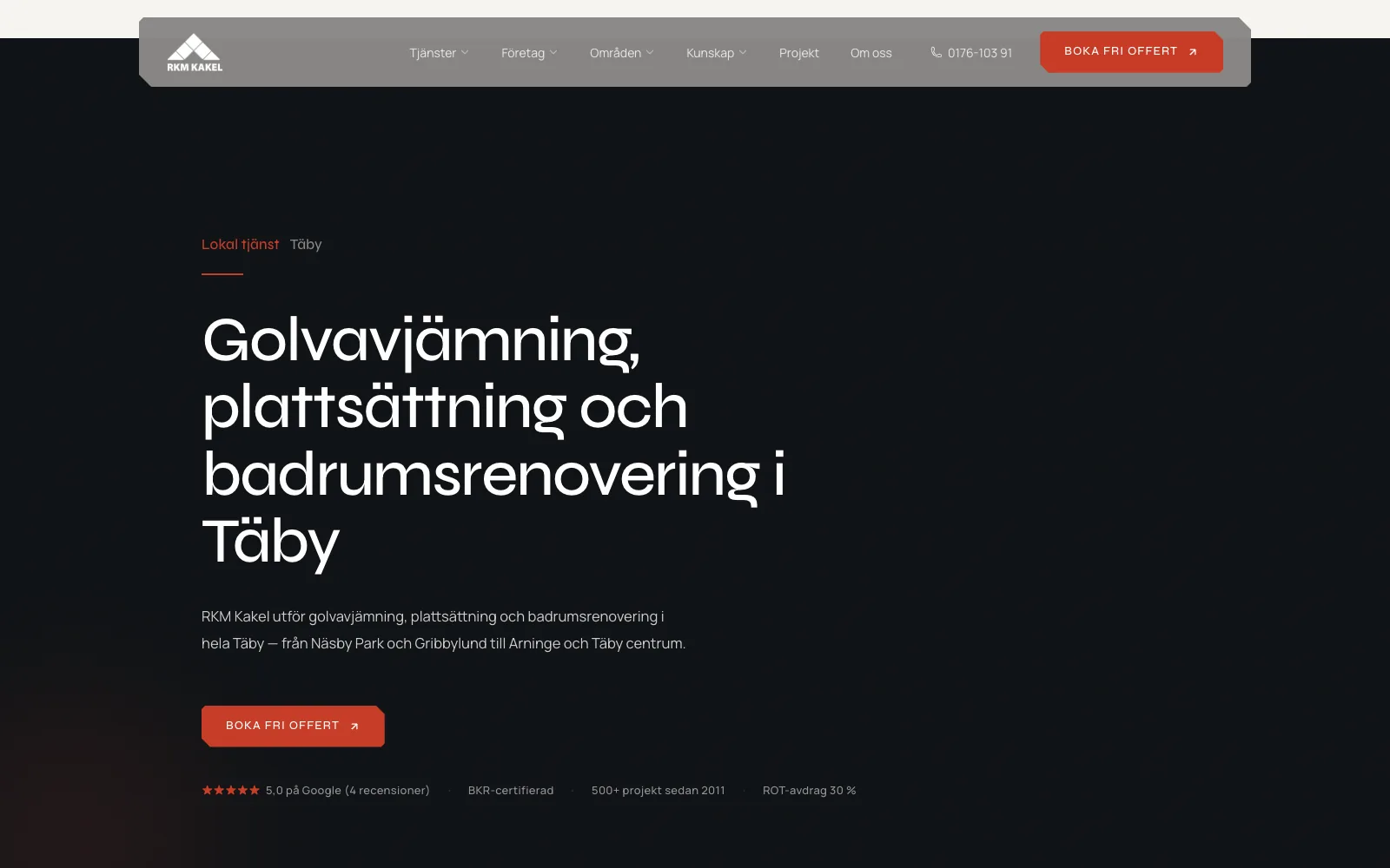 Områdessidan för Täby