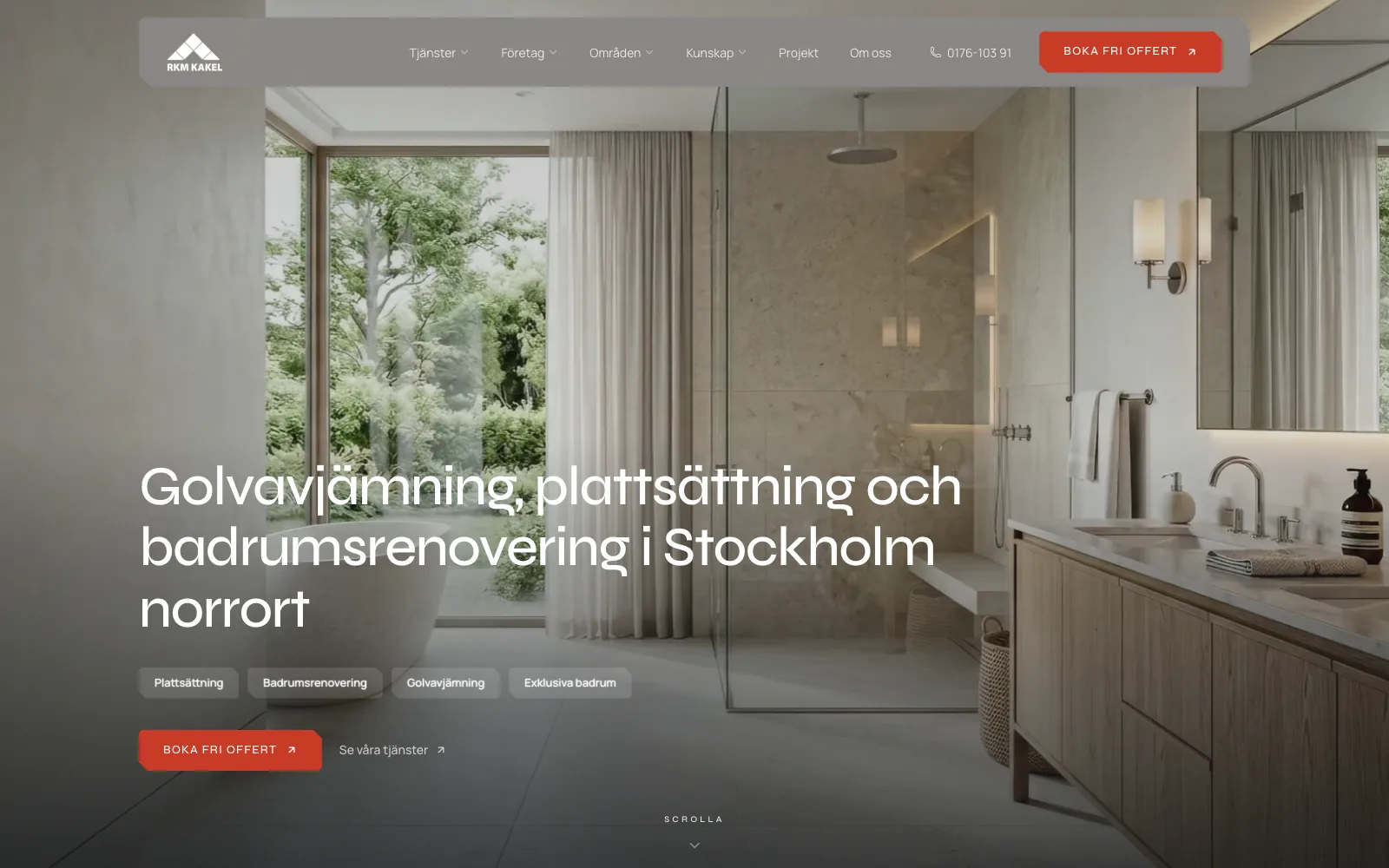 Startsidan för rkmkakel.se