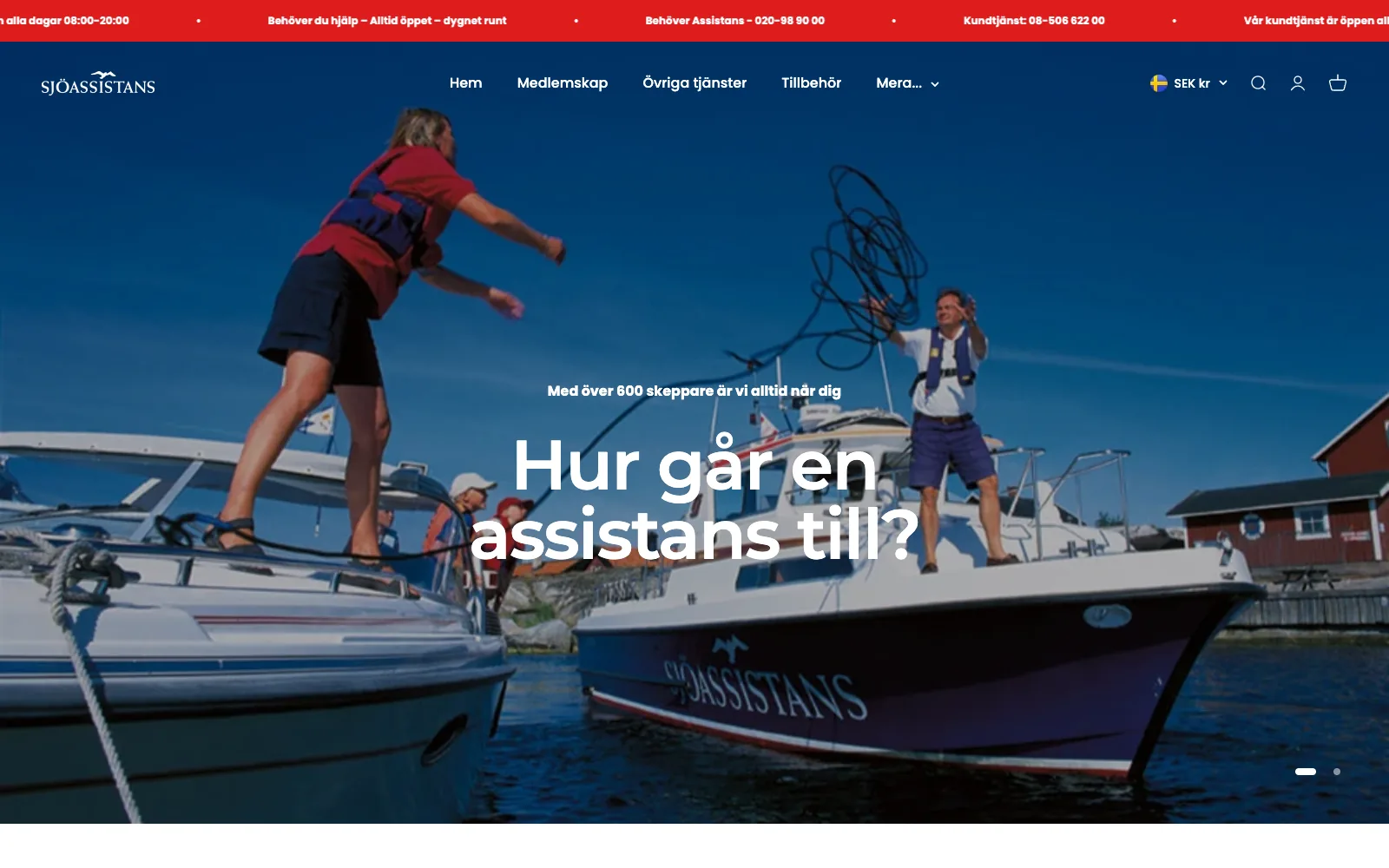 Sidan som beskriver hur en assistans går till
